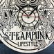 Концептуальний дерев`яний годинник в інтер`єр «Steampunk»