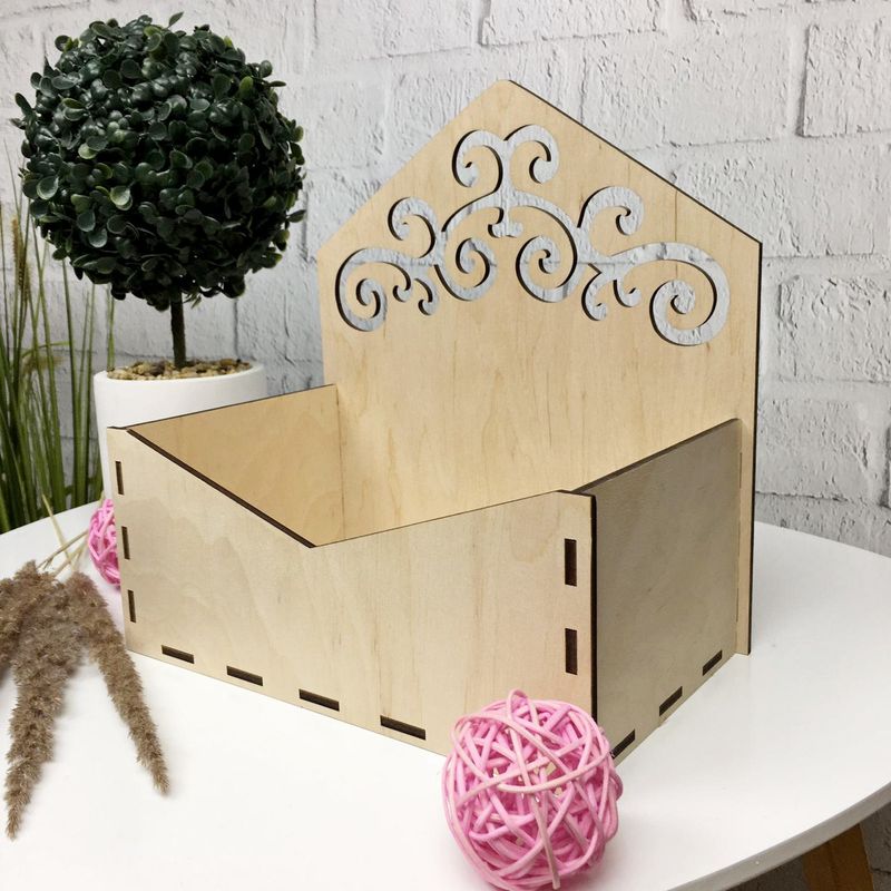 Декоративная деревянная коробка для цветов