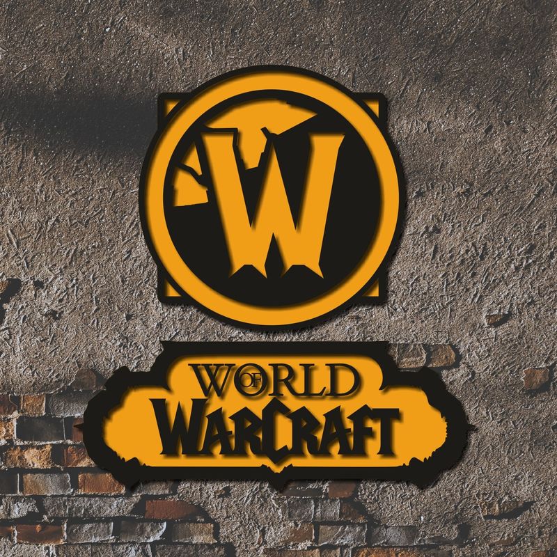 Деревянный декор на стену на тему видеоигры «World of Warcraft»