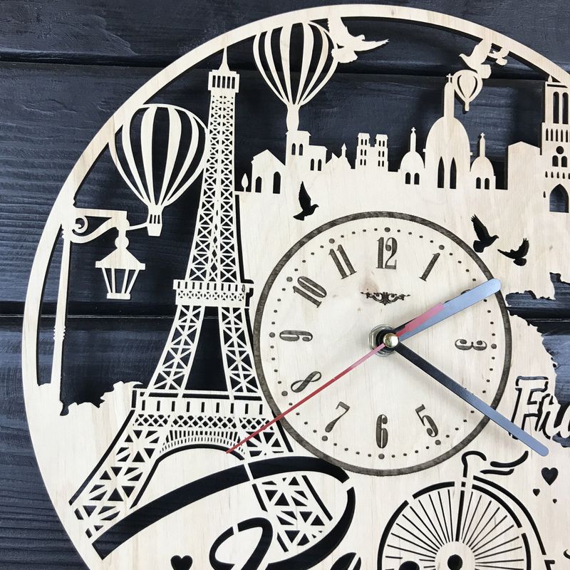 Інтер`єрний годинник на стіну "Париж, Франція"
