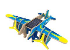 Деревянный конструктор Robotime Бомбардировщик с красочным покрытием 14 деталей