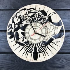Круглий дизайнерський дерев`яний годинник «Веном»
