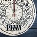 Деревянные настенные часы "Пицца"