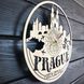 Дизайнерские деревянные часы в интерьер «Прага»