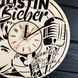 Концептуальные настенные часы из дерева «Justin Bieber»