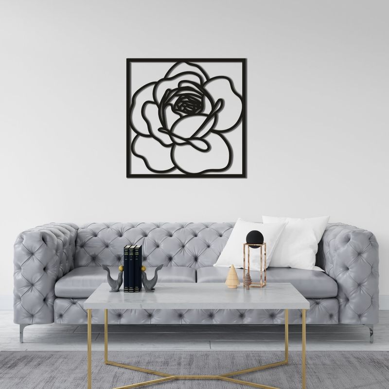 Дизайнерська настінна абстракція з дерева «Троянда»