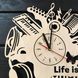 Оригінальний годинник ручної роботи з дерева "Музика"