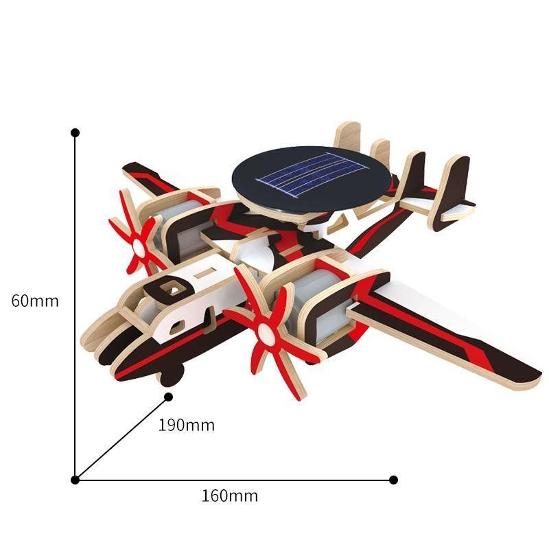 Конструктор деревянный Robotime Самолет радиолокационной разведки с красочным покрытием 21 деталь