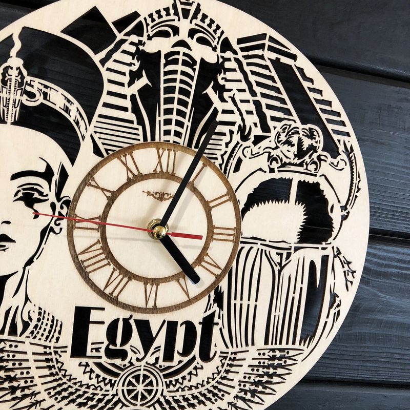 Годинник настінний з дерева «Єгипет»