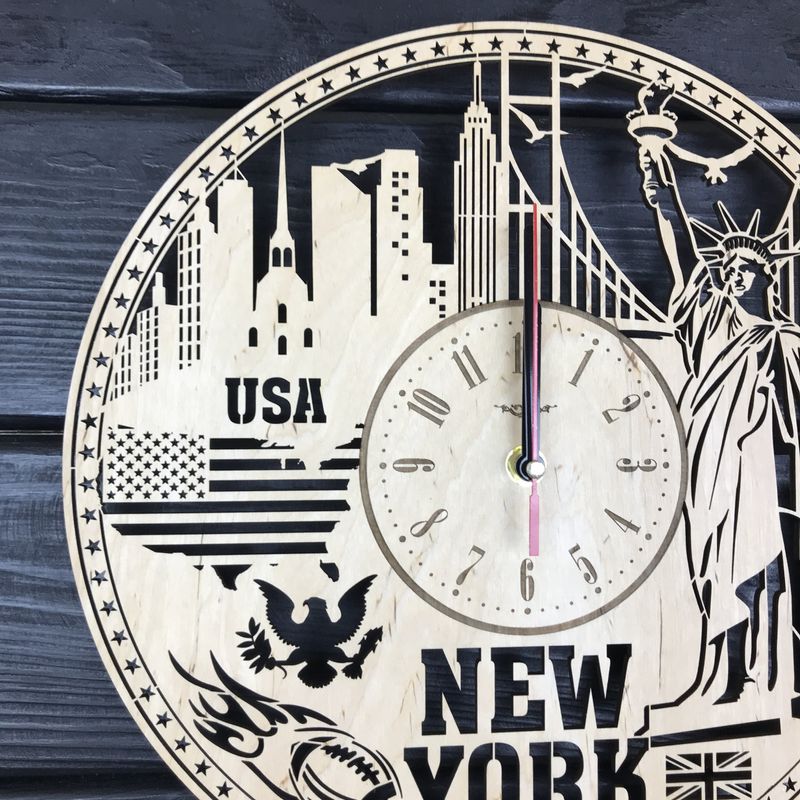 Інтер`єрний годинник на стіну "Нью-Йорк"