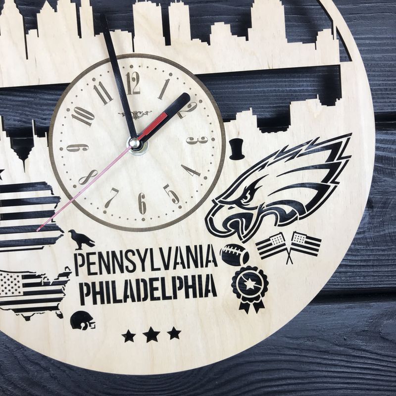 Дизайнерський годинник на стіну «Філадельфія, Пенсильванія»