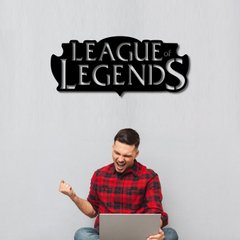 Настенная абстракция из дерева на тему видеоигр «League of Legends»
