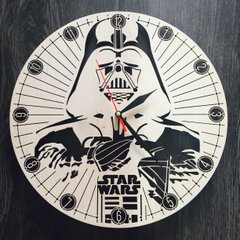 Настінний годинник ручної роботи з дерева «Зоряні війни»