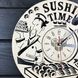 Тематические интерьерные настенные часы «Суши»