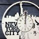 Часы настенные круглые из дерева «Нью-Йорк. Статуя Свободы»