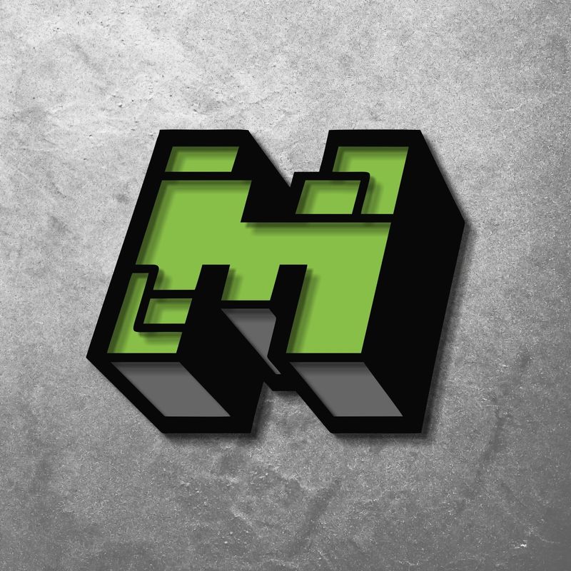 Дерев'яний настінний логотип комп'ютерної гри «Minecraft»