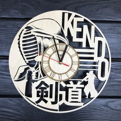 Тематичний дерев'яний годинник на стіну «Кендо»