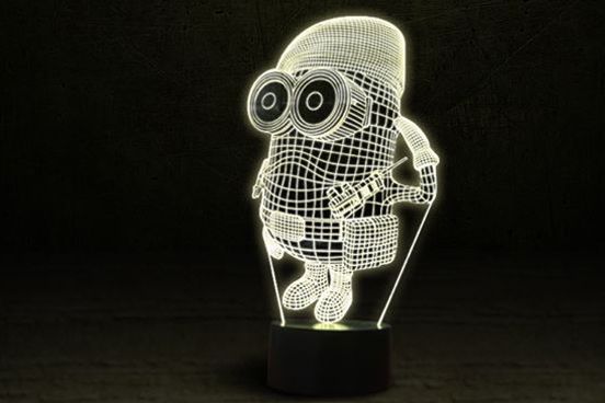 3D Забавный светодиодный ночник «Миньон военный»