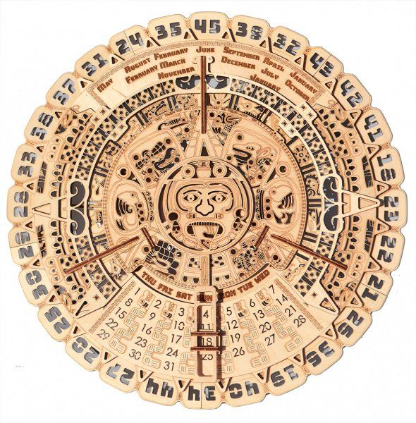 Дерев'яний 3D пазл «Календар Майя» 73 деталі