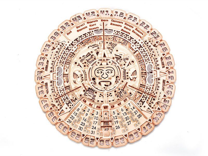 Деревянный 3D пазл «Календарь Майя» 73 детали