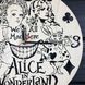 Дитячий настінний годинник з дерева «Аліса в країні чудес»