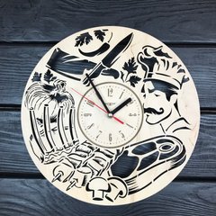 Концептуальные деревянные часы на стену «Шеф-повар»
