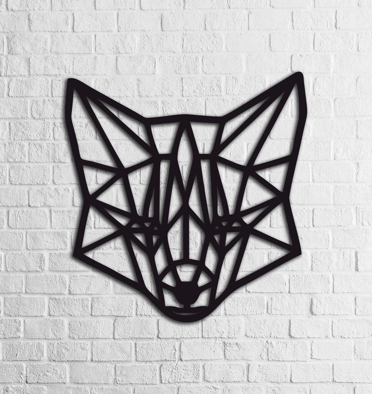 Дерев`яна геометрична абстракція для декору стіни «Fox»