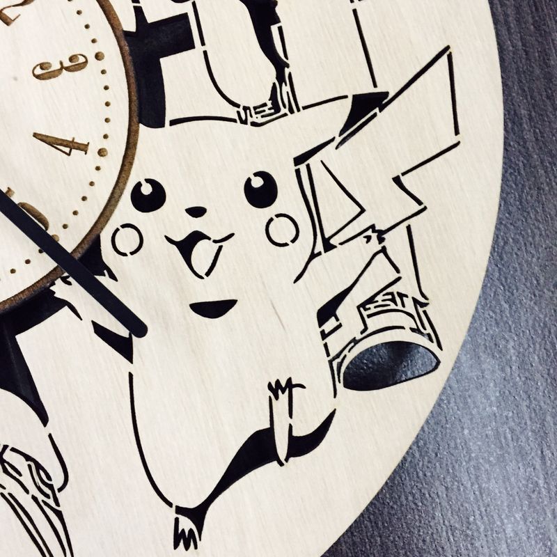 Часы настенные с забавным дизайном «Покемоны»