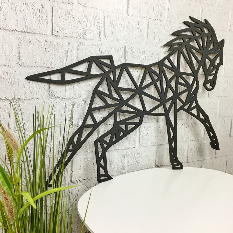 Декоративное панно из дерева на стену «Лошадь»