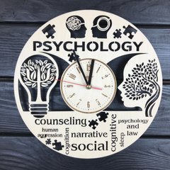 Интерьерные настенные часы из дерева «Психология»
