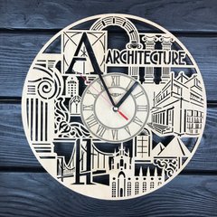 Тематические интерьерные часы из дерева «Архитектура»