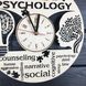 Інтер`єрний настінний годинник з дерева «Психологія»