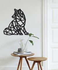 Оригинальный декор стен геометрическое панно из дерева «Лиса»