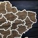 Деревянная декоративная настенная карта Украины