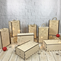 Дерев'яна подарункова коробка з індивідуальним дизайном і логотипом
