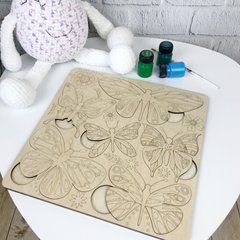 Деревянный развивающий сортер для детей «Бабочки»