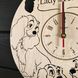 Настінний годинник з дерева в дитячу кімнату "Леді та Блудько"