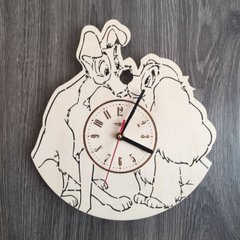 Детские деревянные часы на стену "Леди и Бродяга"
