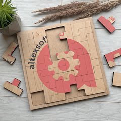 Деревянный пазл-головоломка с логотипом на заказ