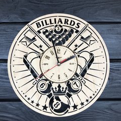 Дерев'яний годинник настінний "Більярд"