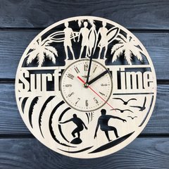 Тематичний настінний годинник з дерева «Серфінг»