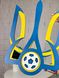 Кольоровий герб збірної України по футболу з дерева на стіну