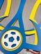 Цветной герб сборной Украины по футболу из дерева на стену