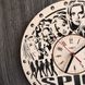 Безшумний настінний годинник з дерева "Spice Girls"