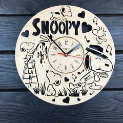 Часы из дерева детские настенные «Снупи»