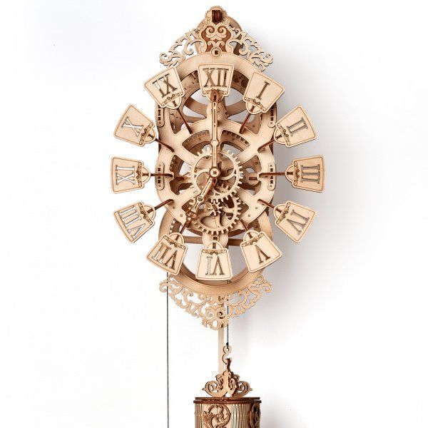 Деревянный конструктор «Маятниковые часы» 251 деталь