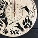 Оригинальные часы настенные из дерева "Собака - друг человека"