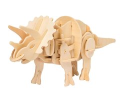 Конструктор деревянный Robotime Динозавр робот Трицератопс 85 деталей