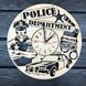 Деревянные настенные часы на полицейскую тематику