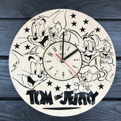 Детские декоративные часы из дерева «Том и Джерри»